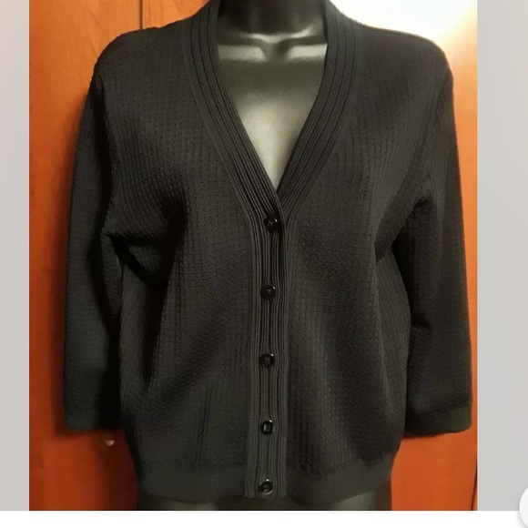 NWT Classiques Entier Black Cardigan 3/4 Sleeves S - Picture 1 of 3